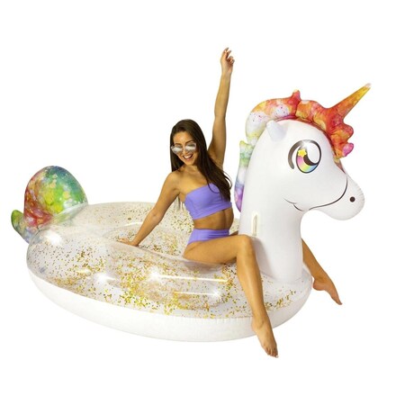 Payasadas Gigantic 2 to 3 Person Glitter Unicorn Float PA1854234